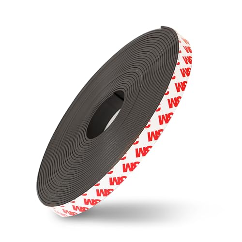 Nastro Magnetico Adesivo, Calamita Adesiva 5M X 15Mm Striscia Magnetica Autoadesiva Forte Per Zanzariera Finestre Progetti Artistici Lavagne Bianche