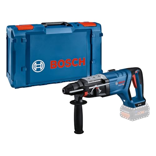Bosch Professional 18V System Martello Perforatore A Batteria Gbh 18V-28 D (Kickback Control, Incl. Panno Pulizia, Impugnatura Suppl., Calibro Profond