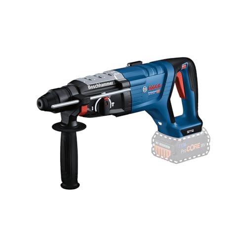 Bosch Professional 18V System Martello Perforatore A Batteria Gbh 18V-28 D (Kickback Control, Incl. Panno Di Pulizia, Impugnatura Supplementare, Calib