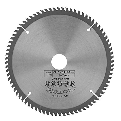 Lama Per Sega Circolare, 210Mm 80T Tct Saw Disc Blade 30Mm Foro Con Anelli Di Riduzione 3Pcs, Utensili Elettrici Per Il Taglio Di Legno E Compensato I