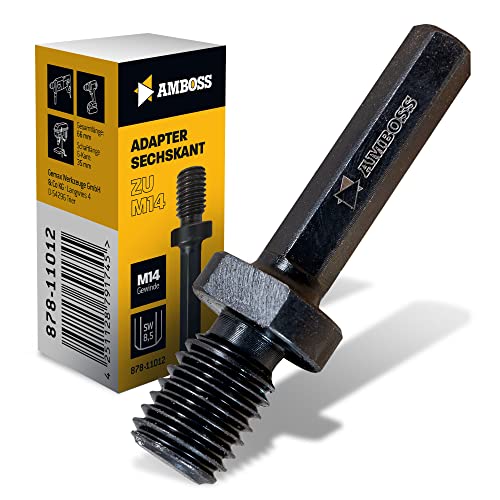 Amboss Werkzeuge Adattatore 6 Spigoli Su Filettatura M14 / Smerigliatrice Angolare, Piastra Di Supporto, Spazzole Metalliche Con Trapano/Punta Diamant
