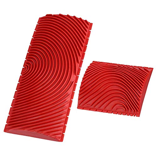Lhkj 2 Pezzi Strumento Venatura Del Legno,Diy M-Forme Strumento Di Pittura Muro Pittura Decorazione Strumento
