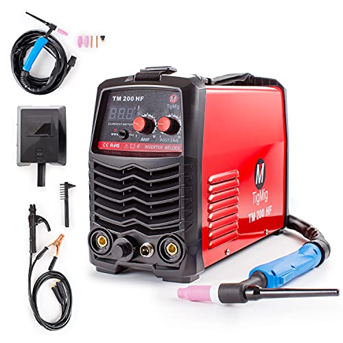 Saldatrice Inverter Tig Dc E Mma – Tm 200 Hf – Innesco Alta Frequanza, 200 Amp, Accessori Inclusi, Funzioni ‘Hot Start’ + ‘Arc Force’ + ‘Anti-Sticking