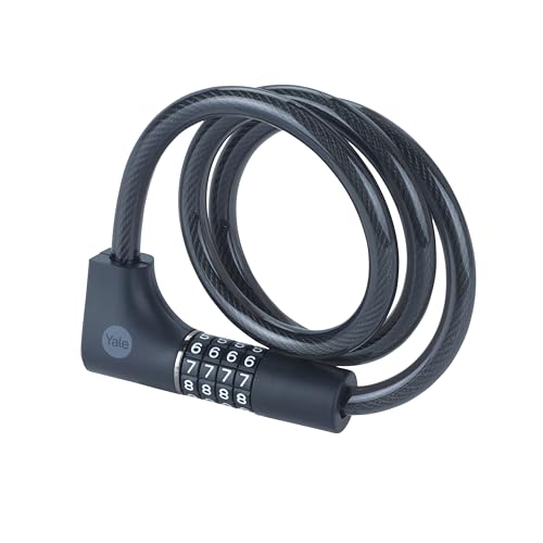 Yale Cavo Di Sicurezza Con Combinazione E Chiave Serie Essential Ycc0/12/100/2, Lunghezza Cavo 1000M, Acciaio Intrecciato, Codice A 4 Cifre, Testato C