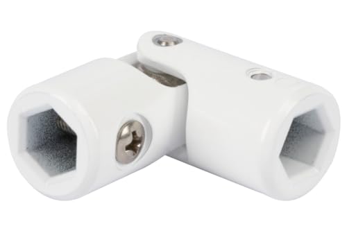 Schellenberg 11108 Giunto Universale Tapparelle Avvolgibili, Adatto Manovella Esagonali E Aste Di Comando Trasmissione Con Un Diametro Di 10 Mm, Bianc