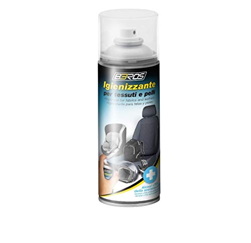 Spray Igienizzante Per Tessuti A Base Alcolica 75% Per Sedili, Tappetini Auto, Seggiolini Bimbo, Guanti Moto