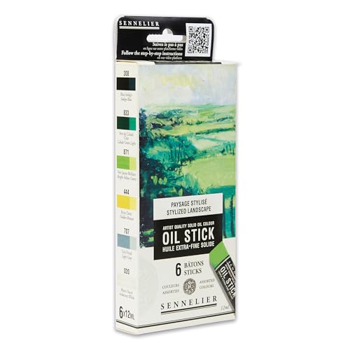 Sennelier Set Di 6 Mini Bastoncini Per Olio – Paesaggio Astratto – N130116.05