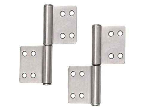 4X Cerniera In Acciaio Inox A Cerniera, Ideale Per Uso Interno Ed Esterno - Cerniere Stabili Per Porte In Metallo E Legno (100 X 70 X 10 Mm)