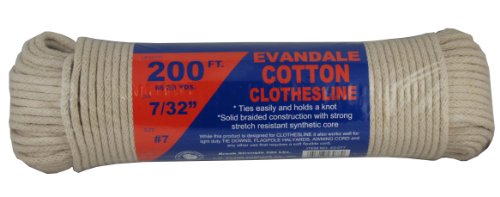 T.W. Evans Cordage 43 – 077 7/81,3 Cm Evandale Cotton Clothesline 200-Feet Hank