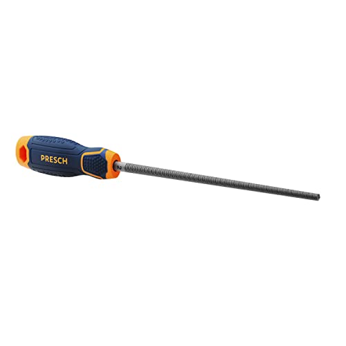 Presch Lima Da Officina Rotonda 200 Mm - Taglio Circonferenziale H2 Per Limare Le Curve In Metallo, Legno O Plastica - Lima In Metallo Di Alta Qualità