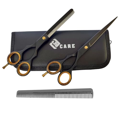 Yscare Forbici Da Parrucchiere Forbici Affilate Premium In Acciaio Inox Da Per Il Taglio Dei Capelli Ideali Per Parrucchieri Barbieri Uomini (Set, 6.5