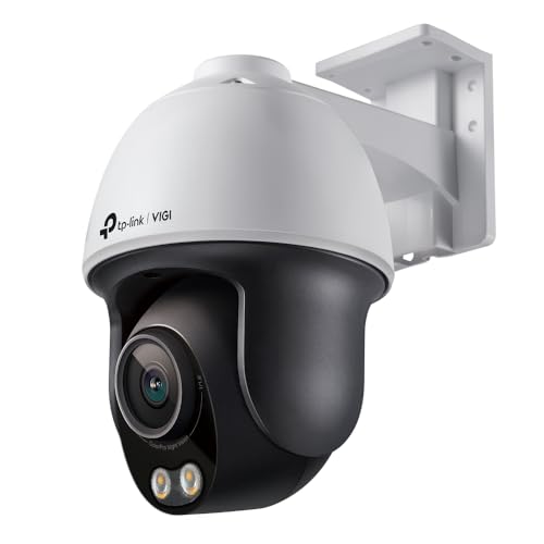 Tp-Link Vigi 4Mp Colourpro Telecamera Di Sicurezza Esterna Intelligente Pan/Tilt, Visione Notturna A Colori Ultra Bassa, Rilevamento A 360°, Rilevamen