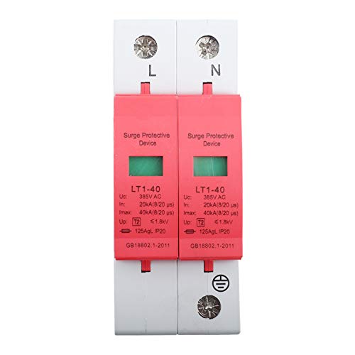 Scaricatore Di Sovratensione Fotovoltaico, Dispositivo Di Sovratensioni Guida Din Da 35Mm Dispositivo Scaricatore A Bassa Tensione (2P40Ka)