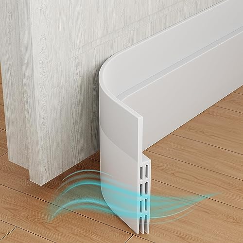 Veddelholzer 2 X 1 M Tagliato A Misura Guarnizione Per Porte Autoadesiva Per Porte Guarnizione Per Porte Fondo Bianco E Marrone Perfetto Isolamento Ac