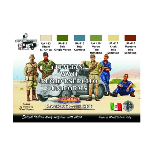 Lifecolor Set Di Colori Acrilici Cs14 Wwii Italian Army Uniform