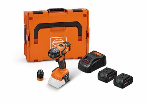 Fein Trapano Avvitatore A Percussione A Batteria, Asb 18 Q As Set 5Ah, 2 Velocità, Motore Brushless, Attacco Quickin, Forature Fino 13 Mm, 2 Batteria