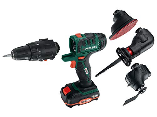 Trapano Avvitatore A Batteria 4 In 1, Cordless (Trapano, Smerigliatrice, Sega A Sciabola E Dispositivo Multifunzione)