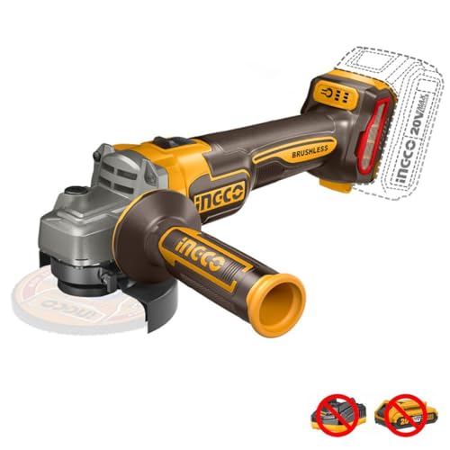 Ingco Cagli21154 Smerigliatrice Angolare A Batteria 115 Mm 20 V 3 Velocità Motore Brushless Solo Corpo
