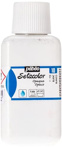 Pebeo Setacolor Opaque Fabric Paint 250-Milliliter Bottle, White By Pebeo