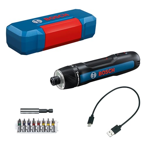 Bosch Professional Avvitatore A Batteria Bosch Go 3 (Incl. Set Di Bit Da 8 Pezzi, Portapunte, Cavo Usb-C, Mini Valigetta)