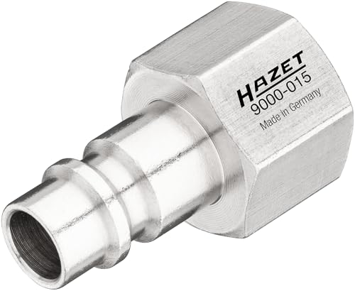 Hazet Nipplo Di Collegamento Aria 9000-015, Filettatura Femmina 16,41 Mm (3/8"), Per Raccordi Per Aria Compressa, Tappo Di Accoppiamento Tipo 2 Orion,