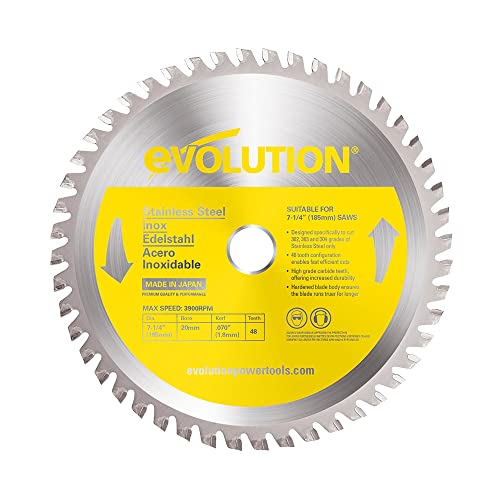 Evolution Power Tools, Lama Di Taglio In Acciaio Inox, 185Bladess
