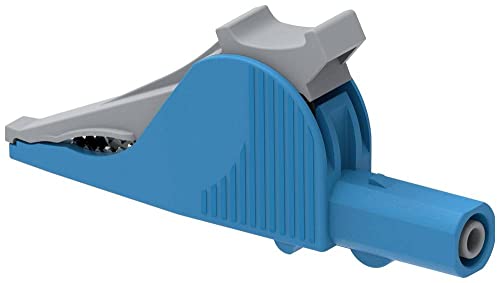 Electro Pjp 5066-Iec-Cd1-Bl Morsetto A Coccodrillo Connettore 4 Mm Cat Iii 1000 V, Cat Iv 600 V, Blu