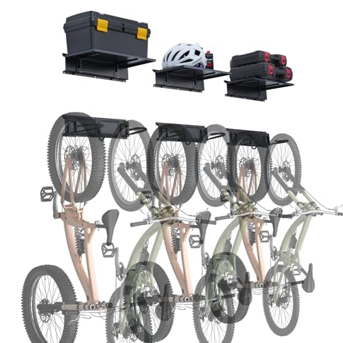 Vevor Bike Storage Rack 48-Inch Portabiciclette Da Parete, Nero