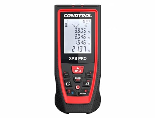 Condtrol - Telemetro Xp3 Pro - Portata Da 0,05 A 120 M - Display Retroilluminato A 4 Righe - Memoria 30 Valori - Bluetooth - Garanzia 2+1 Anni - Forni