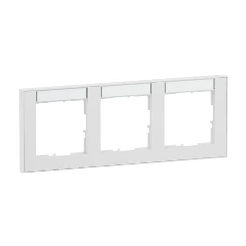 Legrand, Seano+ 765893 - Telaio Orizzontale A 3 Scomparti, Termoplastico Senza Alogeni, Produzione E Imballaggio Sostenibili, Colore: Bianco Ultra