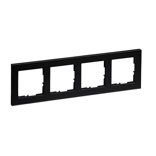 Legrand, Seano+ 765384 - Telaio, Termoplastico Senza Alogeni, Produzione E Imballaggio Sostenibili, Colore: Nero Laccato
