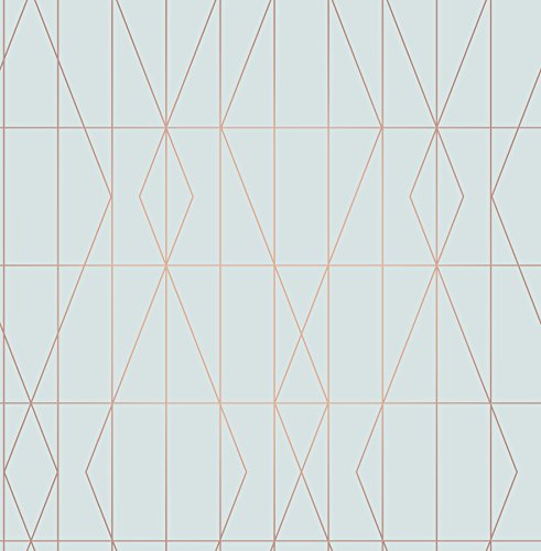 Fine Décor Uw24785 Déco Diamond Geo Sidewall, Morbido Blu