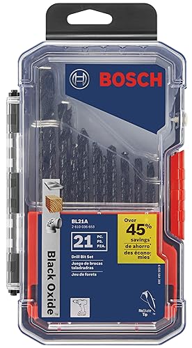 Bosch Bl29 Nero Ossido Di Metallo Drill Bit Set, Bl21A