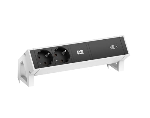 Bachmann Desk2-2 Contatti Di Protezione Usb C, Usb Charger 60 W, 0,2 M, Gst18, Colore: Bianco