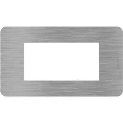 Bticino Matixgo Placca Materiale Tecnopolimero Steel Ja4804Es Placca Matixgo 4 Moduli