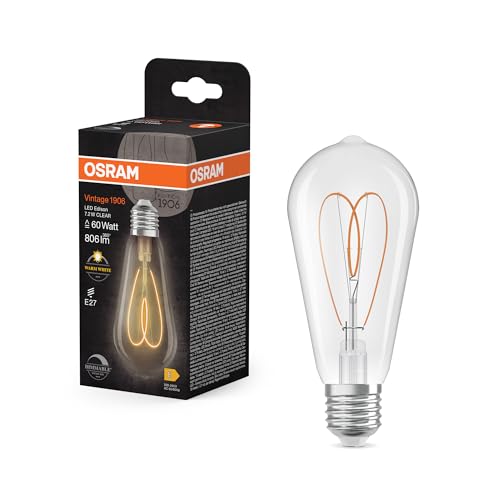 1906 Led Edison Dim 7,2W/927 230V Heart Fil Clear E27