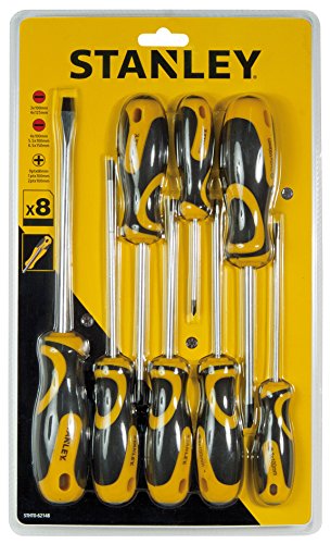 Stanley, Bi-Material Set 8 Giraviti, Giallo/Nero. Stht0-62148