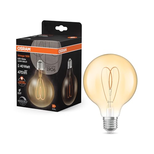 Vintage 1906 Led Globe95 Dim 4,9W/922 230V Heart Fil Gold E27