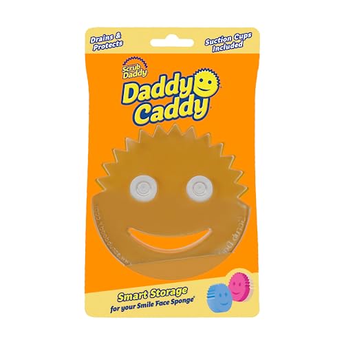 Scrub Daddy Caddy Smart Storage For Smile Face Sponges, Plastica