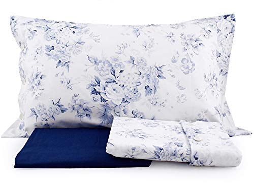 Bossi Completo Sacco Copripiumino Letto 100% Puro Cotone Percalle Pettinato Sacco + Lenzuolo Sotto Con Angoli + Federe (Regina, Matrimoniale Due Piazz