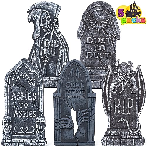 Joyin 43 Cm 5 Decorazioni Di Halloween Rip In Pietre Tombali Cimitero In Schiuma E 12 Puntali In Metallo Bonus Per Decorazioni In Cortile