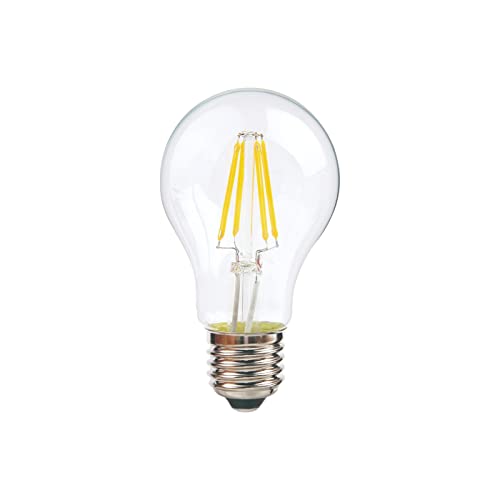 Alcapower A60 Lampadina Led A Filamenti 12W, 1750 Lumen, Temperatura 2700K, Attacco E27, Vetro Trasparente