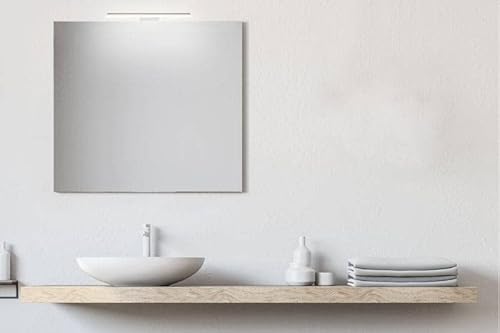 San Marco Specchio Senza Cornice A Filo Lucido Da 60X60 Cm Con Led Premium