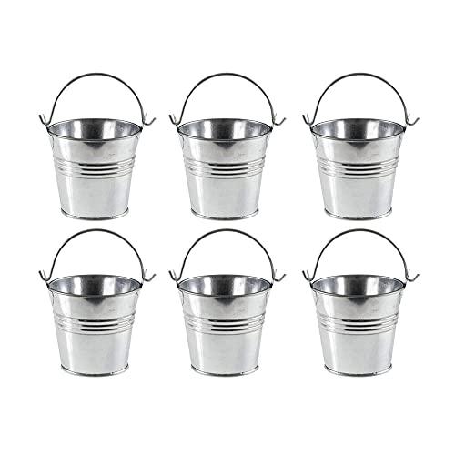 6Pcs Mini Secchio Di Metallo, Mini Secchi,Secchi Di Metallo, Secchi Piccoli In Metallo Zincato, Secchio Di Metallo Latta, Secchi Di Metallo, Mini Vaso