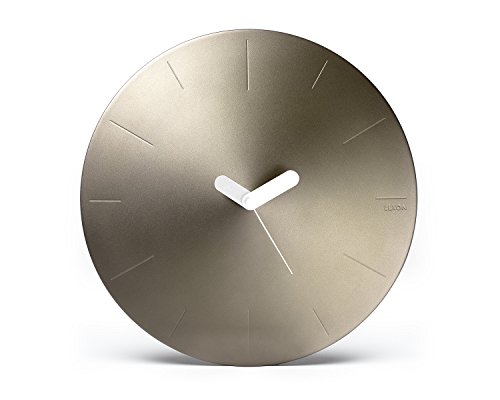 Lexon Conic Orologio Da Parete, Alluminio, Oro Morbido, 25,4 X 25,4 X 6 Cm