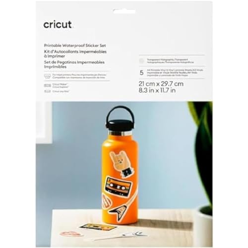 Cricut Materiali, Vinile, Transparent Holographic, 5 Piece