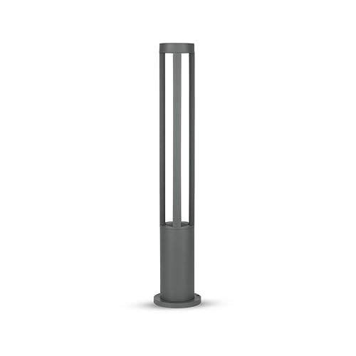 V-Tac Vt-820 Lampada Led Da Giardino Con Fissaggio A Terra 10W Colore Grigio Ip65 3000K