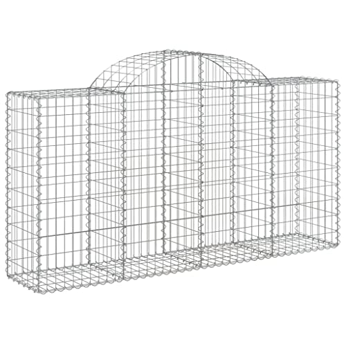 Vidaxl Cesto Gabbione Ad Arco 200X50X100/120 Cm Ferro Zincato