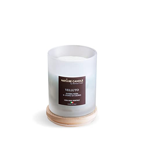 Nature Candle Linea Atelier 200G - Velluto - Ambra Nera E Legno Di Cedro