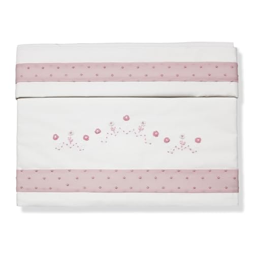 Nada Home Coordinato Culla Carrozzina Ricamato A Mano Elite Set Cotone 3 Pezzi 6536